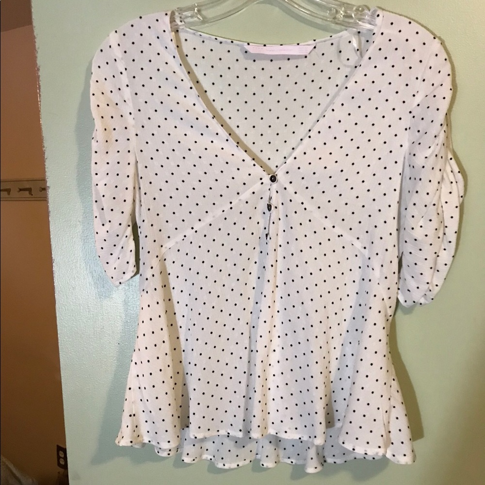 Zara polka dot blouse